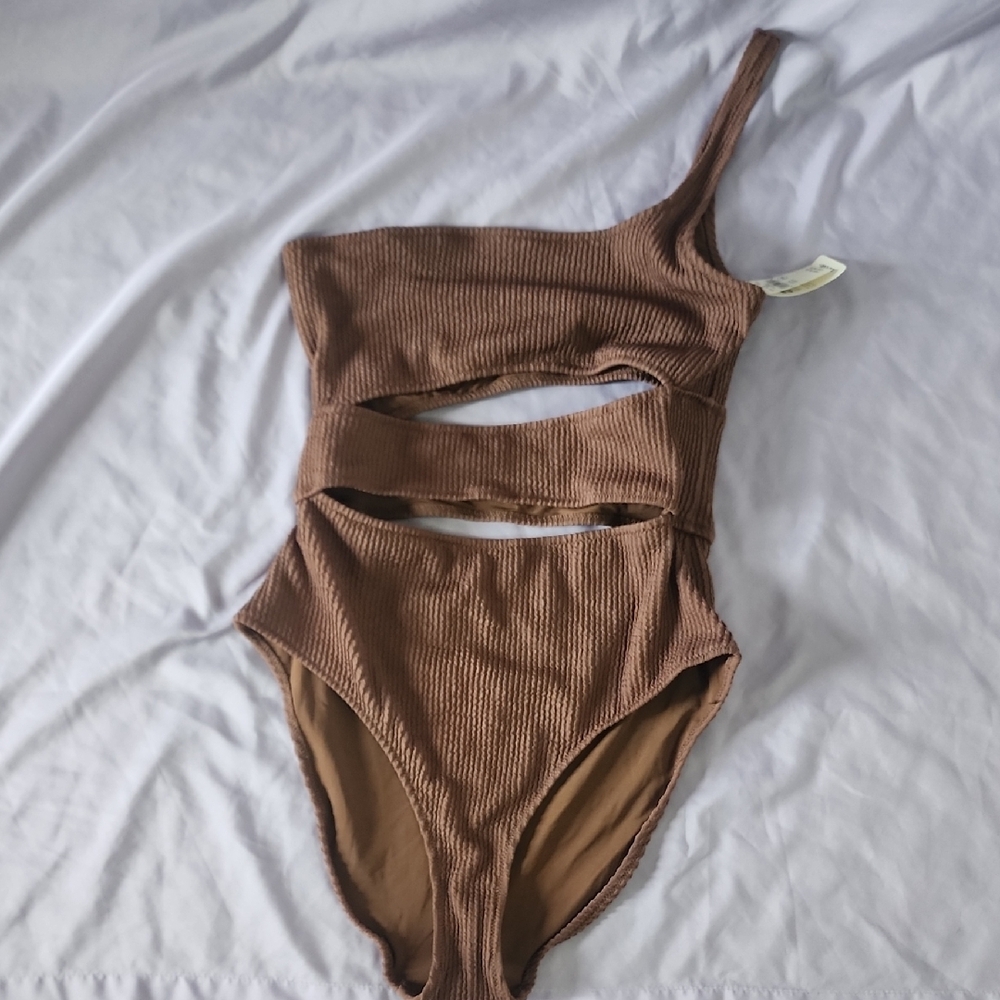 Brown Kids One Piece Swimsuit